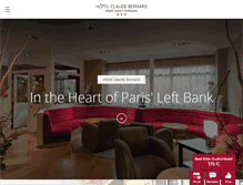 Tablet Screenshot of hotelclaudebernardparis.com